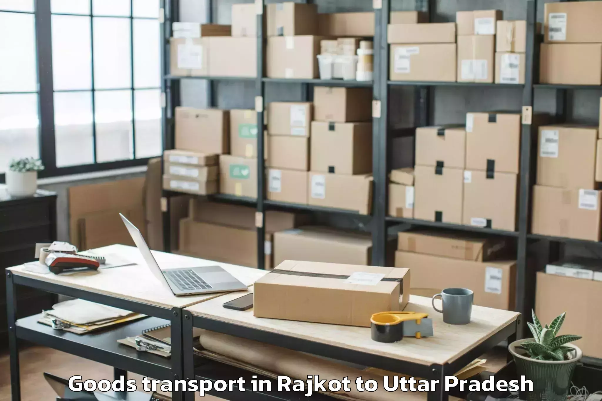 Efficient Rajkot to Iftm University Moradabad Goods Transport